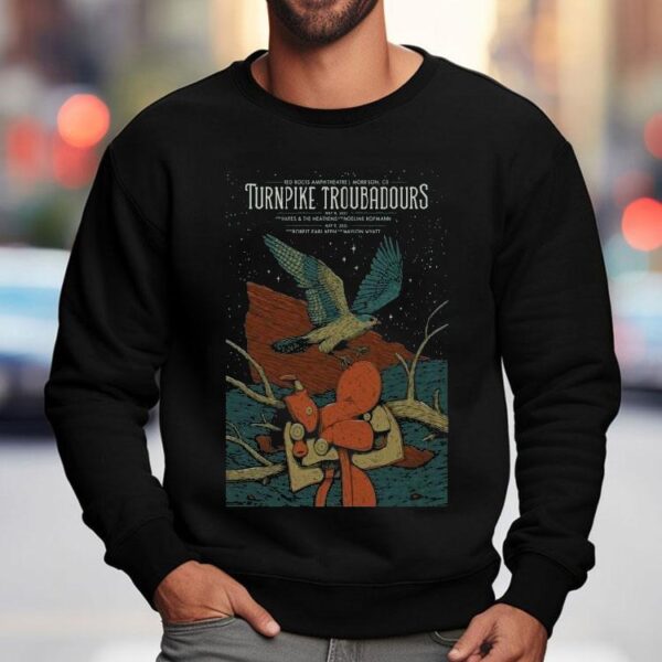 Red Rocks 2025 tour dates with Turnpike Troubadours t-shirt