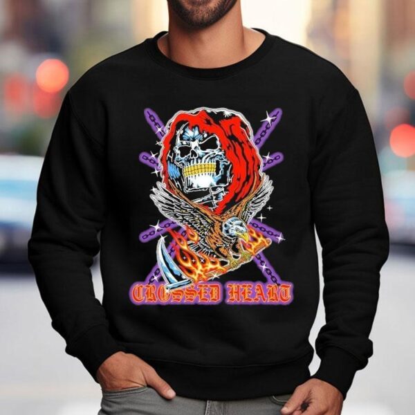 Ruthless design with crossed heart motif tshirt