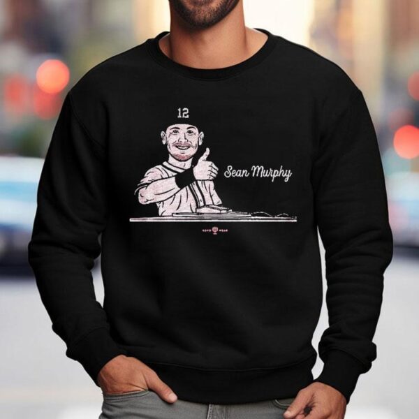 Sean Murphy shows approval with cool graphic t-shirt