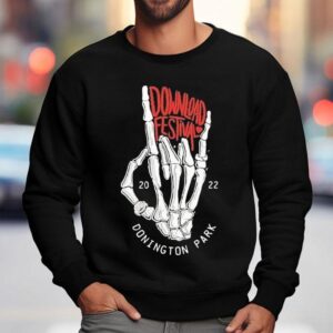 Skeleton Hands Design Rocks Download Fest Lineup T Sweatshirt