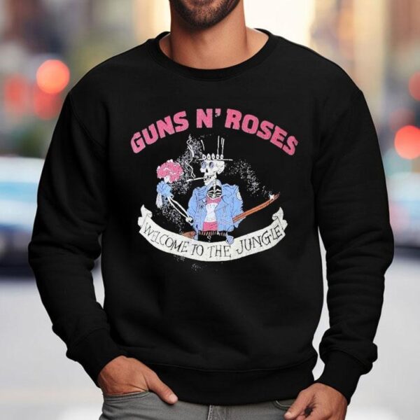 Skeleton rock vibes with Guns N Roses jungle tee t-shirt