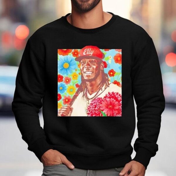 Stylish Elly De La Cruz Floral Pocket Design Tshirt
