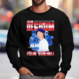 Texas Rangers Jacob Degrom Baseball T Sweatshirt