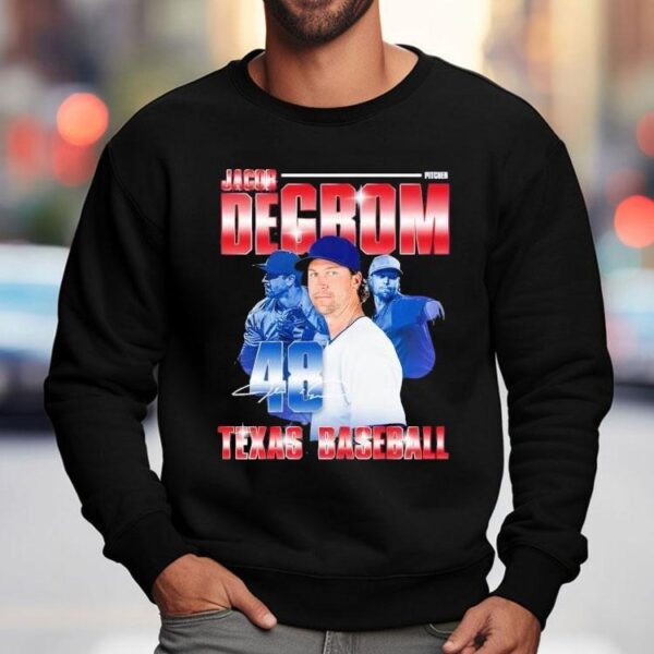Texas Rangers Jacob Degrom 48 Baseball Tshirt