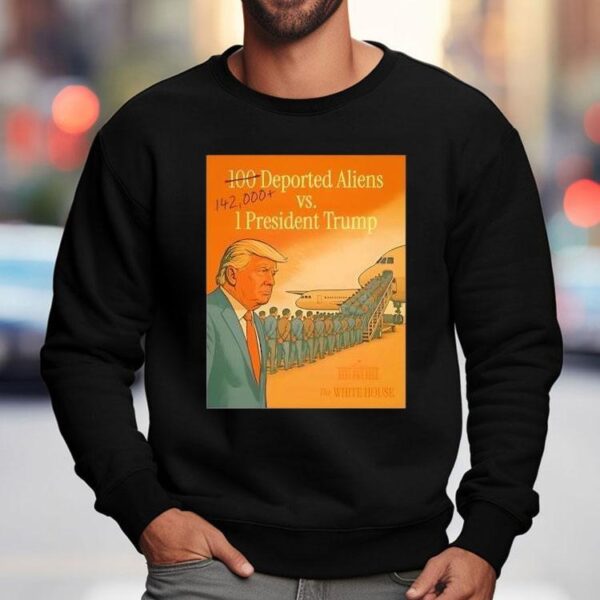 Trump stands alone against 142000 undocumented offenders t-shirt