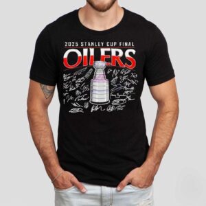 Stanley Cup Final Edmonton Oilers Signatures Tshirt