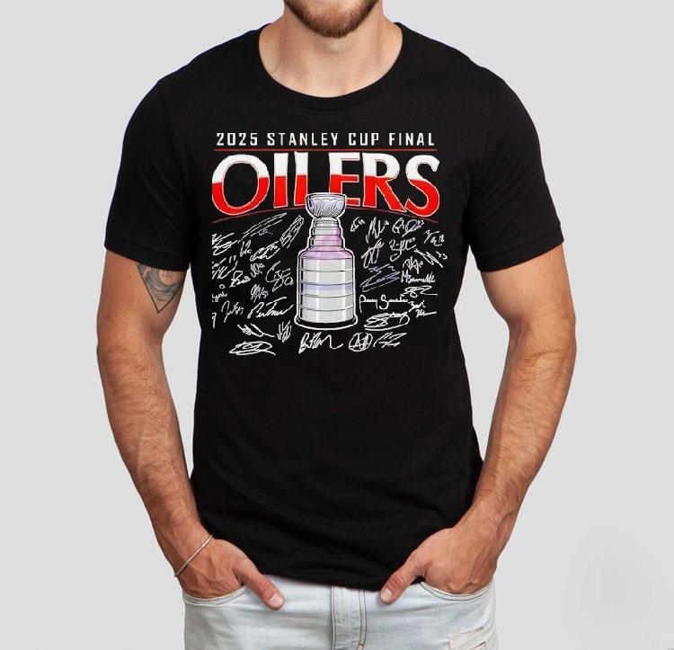 2025 Stanley Cup Final Edmonton Oilers Signatures Shirt 4 Stanley Cup Final Edmonton Oilers Signatures Tshirt