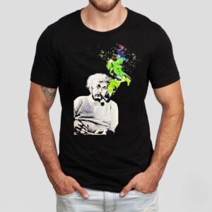 Albert Einstein Smoking Colors Tshirt