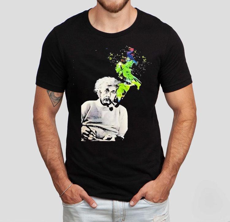 Albert Einstein Smoking Colors Shirt 4 Albert Einstein Smoking Colors Tshirt