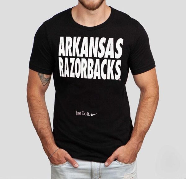 Arkansas Razorbacks Omahogs 2025 College World Series Dugout The Arkansas Razorbacks Are Here To Win Just Do It Nike Shirt