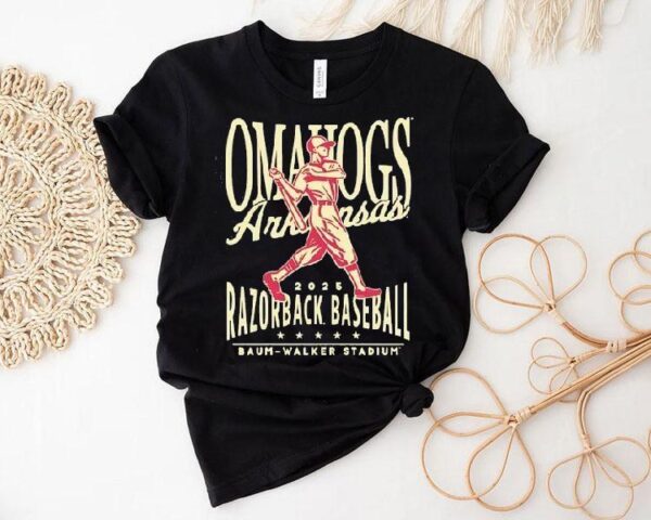 Arkansas Razorbacks Omahogs Baseball Baum Walker Stadium 2025 Shirt