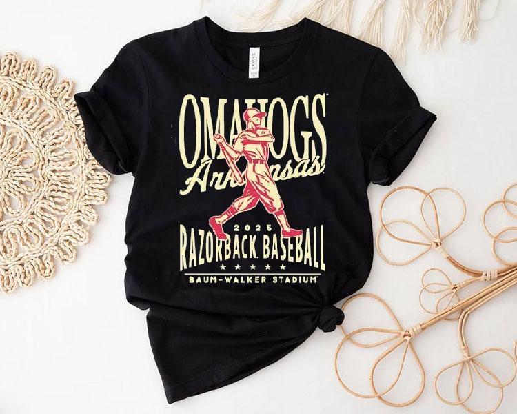 Arkansas Razorbacks Omahogs Baseball Baum Walker Stadium 2025 Shirt 4 Arkansas Razorbacks Omahogs Baseball Baum Walker Stadium Tshirt