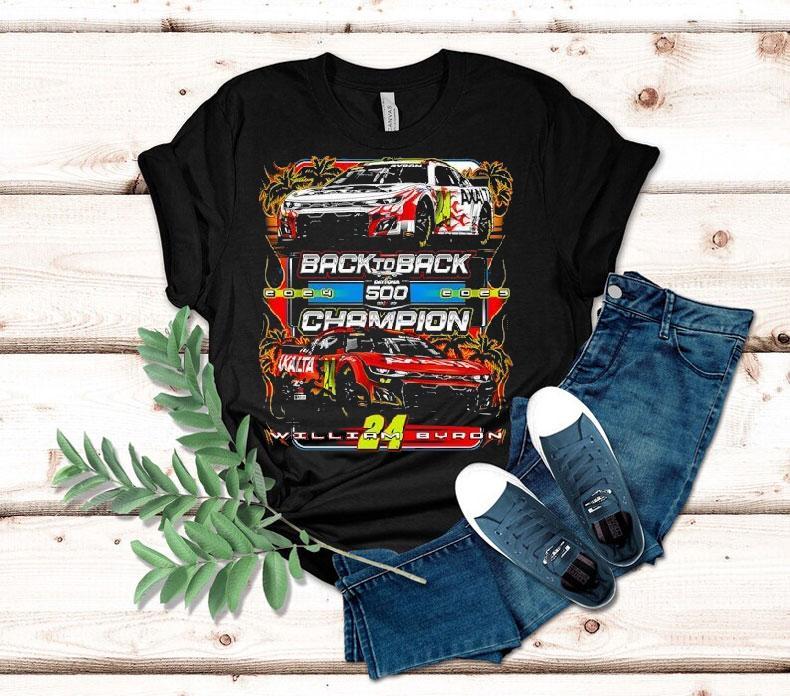 Back To Back 2025 500 Champion William Byron Shirt 4 Back To Back Champion William Byron Tshirt