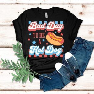 Bad Day To Be A Hotdog 4th Of July Usa Shirt