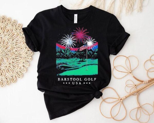 Barstool Golf Usa Fireworks 4th Of July Shirt
