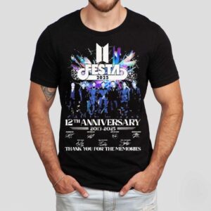 Bts Festa 2025 12th Anniversary 2013-2025 Signature Thank You For The Memories Signatures Shirt