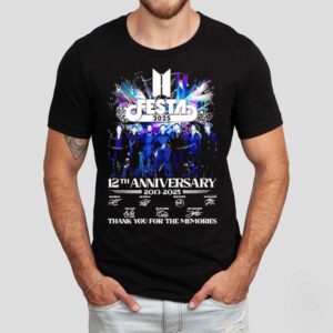Bts Festa 2025 12th Anniversary 2013-2025 Signature Thank You For The Memories Shirt