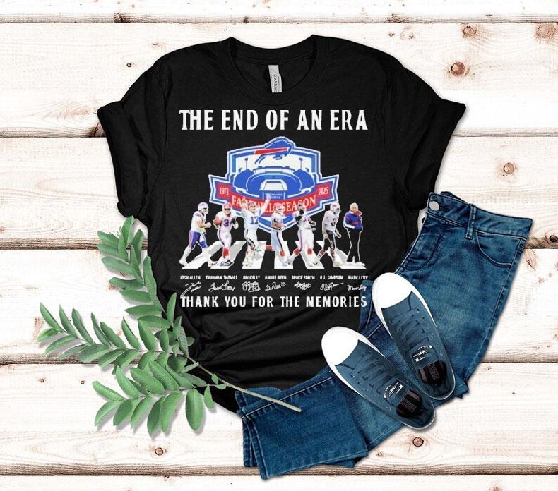 Buffalo Bills The End Of An Era Farewell Tour 1973 2025 Thank You For The Memories Road Abbey Signatures Shirt 4 Buffalo Bills The End Of An Era Farewell Tour Thank You For The Memories Road Abbey Signatures Tshirt