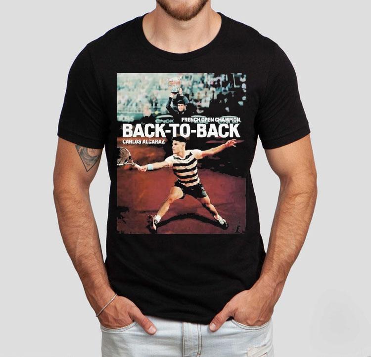 Carlos Alcaraz Back To Back French Open Champion 2025 Shirt 4 Carlos Alcaraz Back To Back French Open Champion Tshirt
