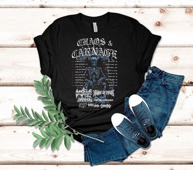 Chaos And Carnage 2025 Tour Dates Skull King Shirt 4 Chaos And Carnage Tour Dates Skull King Tshirt