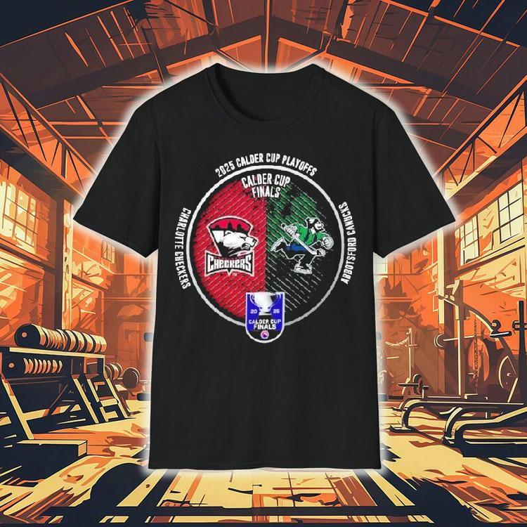 Charlotte Checkers Vs Abbotsford Canucks 2025 Calder Cup Finals Dueling Souvenir Shirt 4 Charlotte Checkers Vs Abbotsford Canucks Calder Cup Finals Dueling Souvenir Tshirt