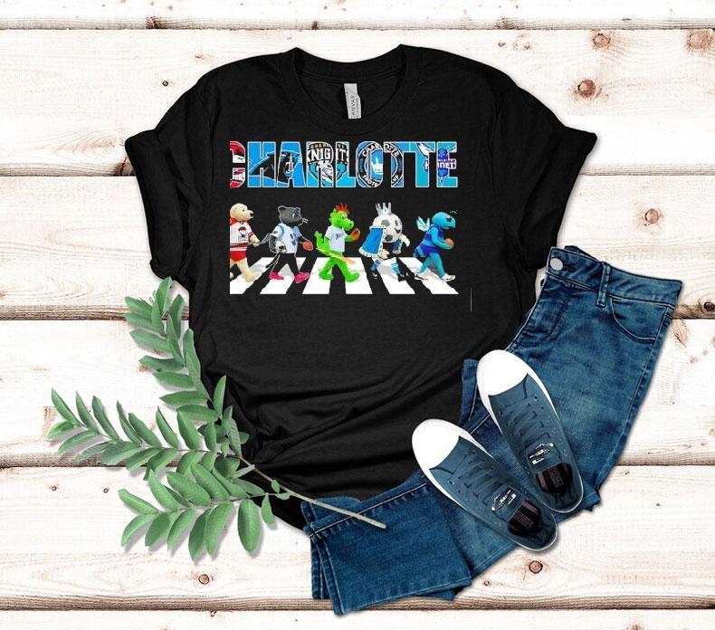 Charlotte Sports Team Mascot Abbey Road Shirt 4 Charlotte Sports Team Mascot Abbey Road Tshirt