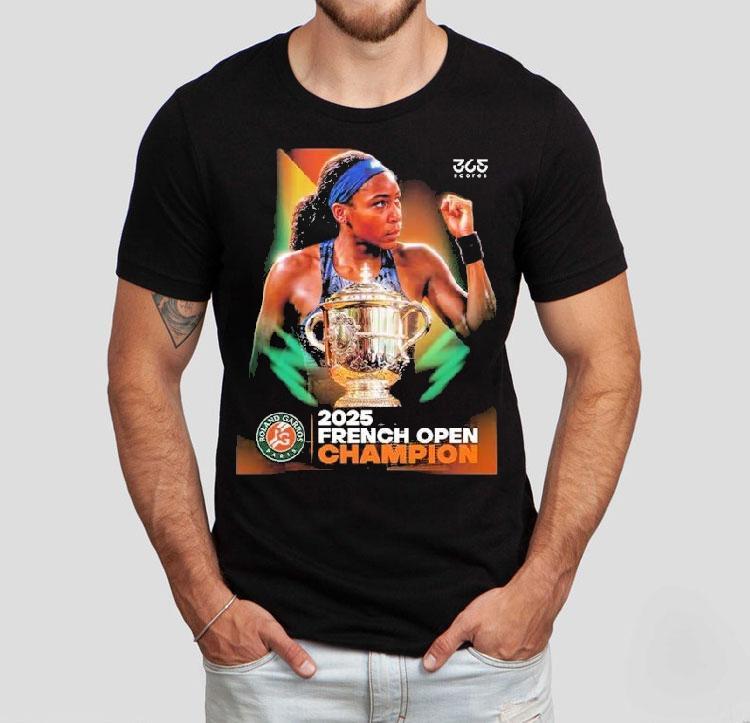 Coco Gauff Beat Aryna Sabalenka By 2-1 Claims 2025 Roland Garros Champion Shirt 4 Coco Gauff Beat Aryna Sabalenka By Claims Roland Garros Champion Tshirt