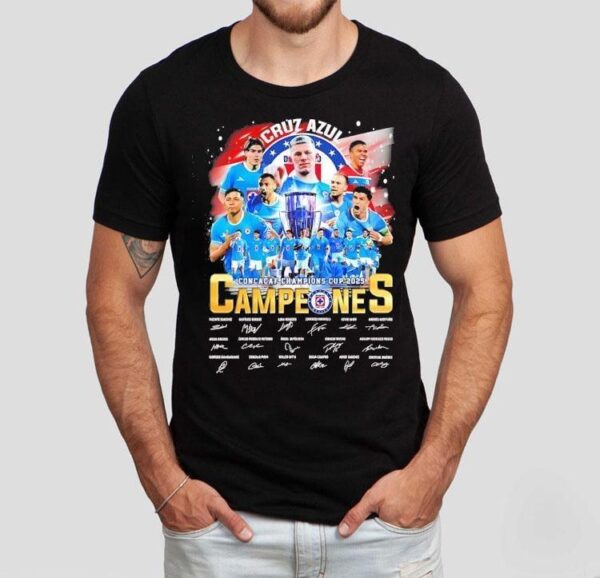 Cruz Azul Fc 2025 Concacaf Champions Cup Campeones Signatures Shirt