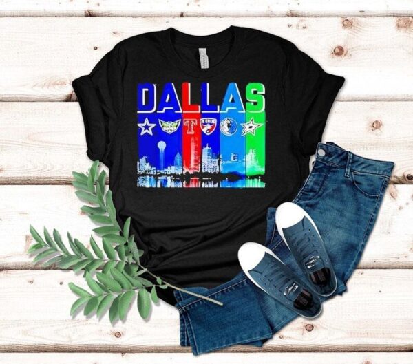 Dallas Skyline City Sports Team Logo Shirt