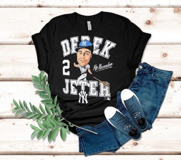 Derek Jeter Mr November New York Yankees Caricature Shirt