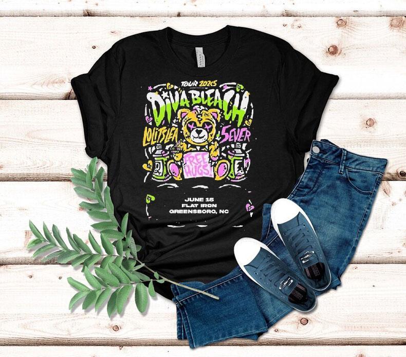 Diva Bleach Tour 2025 Music Show For Greensboro North Carolina Usa At Flat Iron On June 15 Shirt 4 Diva Bleach Tour Music Show For Greensboro North Carolina Usa At Flat Iron On June Tshirt