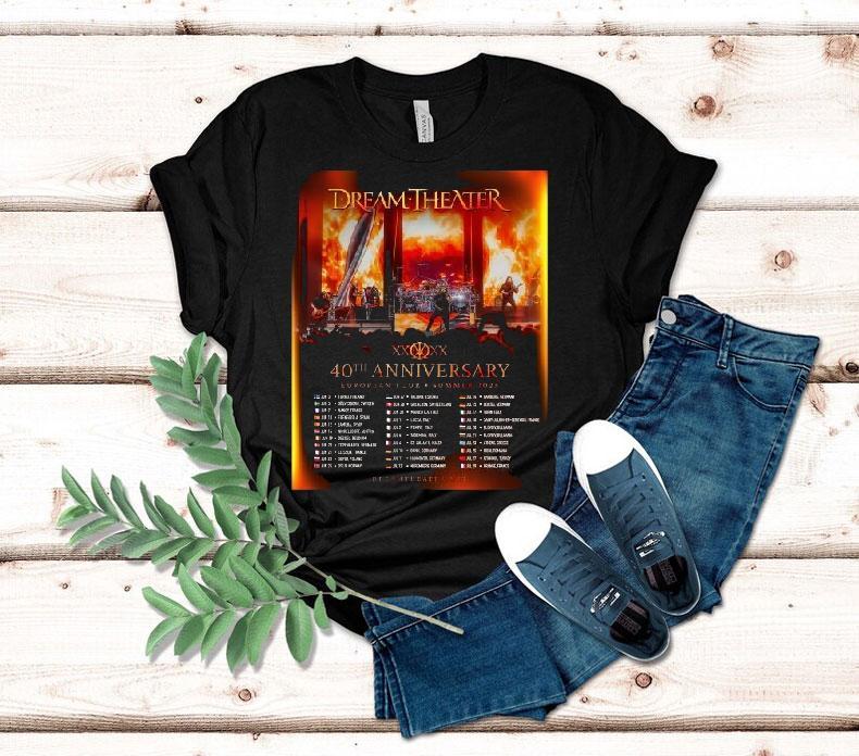 Dream Theater 40th Anniversary European Tour Dates Summer 2025 Shirt 4 Dream Theater Th Anniversary European Tour Dates Summer Tshirt