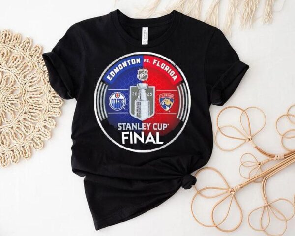 Edmonton Oilers Vs Florida Panthers Logos Nhl Stanley Cup Final 2025 Shirt