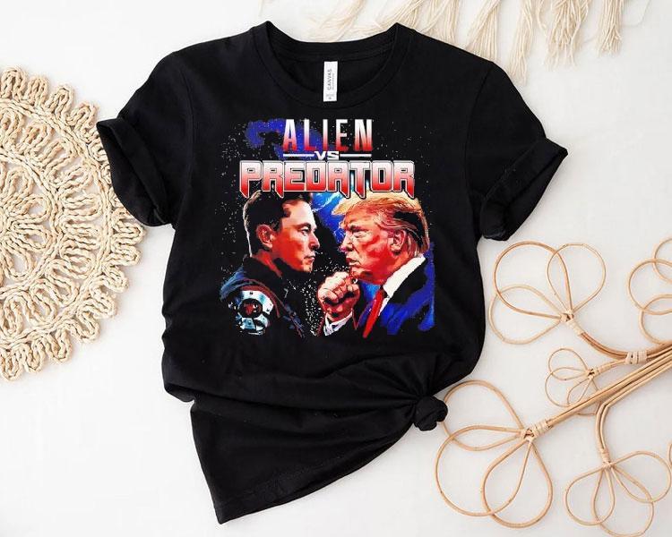 Elon Musk Vs Donald Trump As Alien Vs Predator Shirt 4 Elon Musk Vs Donald Trump As Alien Vs Predator Tshirt
