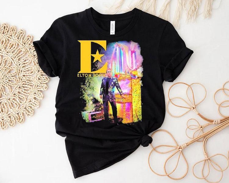 Elton John Yellow Brick Road Fan Piano Eu Leg 3 Tour 2019 Shirt 4 Elton John Yellow Brick Road Fan Piano Eu Leg Tour Tshirt