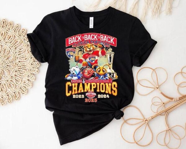 Florida Panthers Back To Back To Back Eastern Conference Finals Champions 2025 Shirt