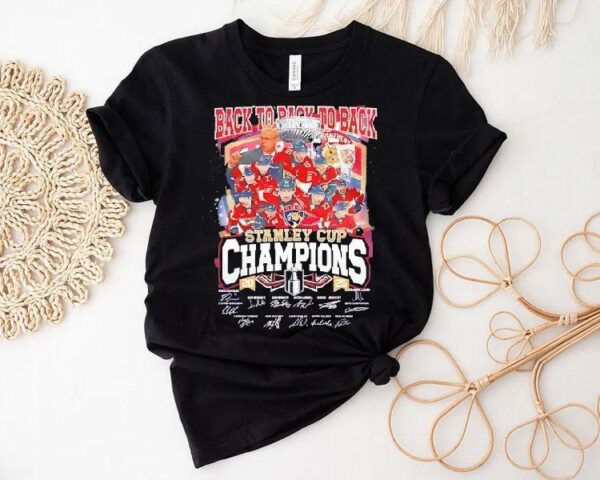 Florida Panthers Nhl Stanley Cup Champions 2025 Signatures Shirt