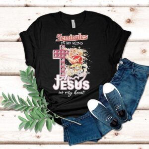 Florida State Seminoles In My Veins Jesus In My Heart Masco Tshirt