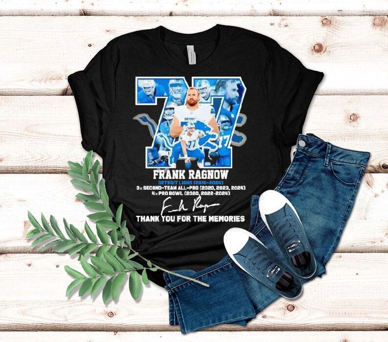 Frank Ragnow Detroit Lions 2018-2024 Signature Thank You For The Memories Shirt 4 Frank Ragnow Detroit Lions Signature Thank You For The Memories Tshirt