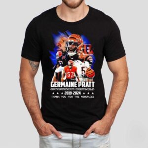 Germaine Pratt Cincinnati Bengals 2019-2024 Signature Thank You For The Memories Shirt
