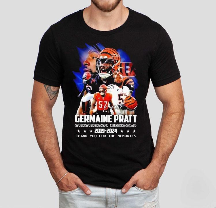 Germaine Pratt Cincinnati Bengals 2019-2024 Signature Thank You For The Memories Shirt 4 Germaine Pratt Cincinnati Bengals Signature Thank You For The Memories Tshirt