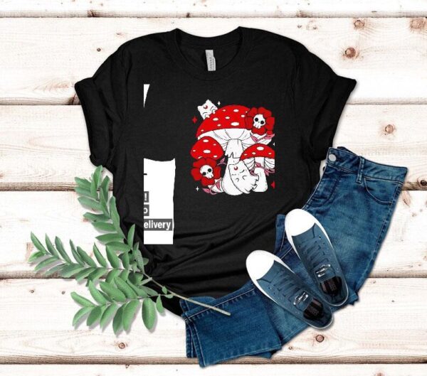 Ghost Cat And Mushrooms Shirt