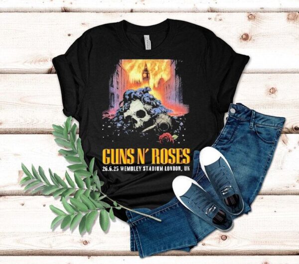 Guns N’ Roses 26 June 2025 Wembley Stadium London, Uk Skull Shirt