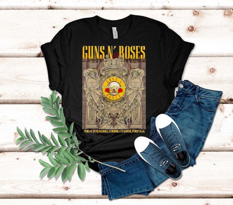 Guns N' Roses Friday June 06 2025 Coimbra Stadium Portugal Shirt 4 Guns N Roses Friday June Coimbra Stadium Portugal Tshirt