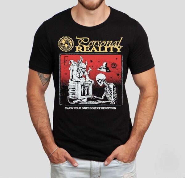 Hasan Piker Personal Reality Enjoy Your Daily Dose Of Deception Skeleton Devil Computer Shirt