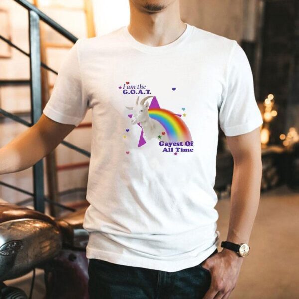 I Am The Goat Gayest Of All Time Rainbow Shirt