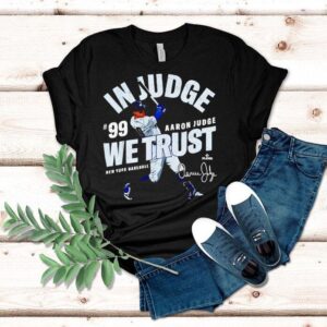 In Judge We Trust Aaron Judge New York Baseball Mlbpa Tshirt