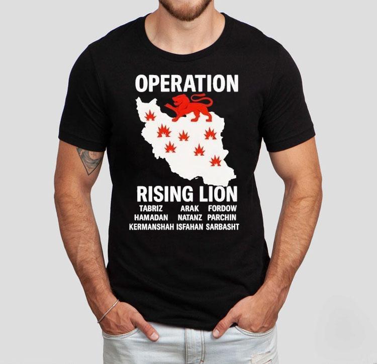 Israel Air Strike Success Map Operation Rising Lion Victory Shirt 4 Israel Air Strike Success Map Operation Rising Lion Victory Tshirt