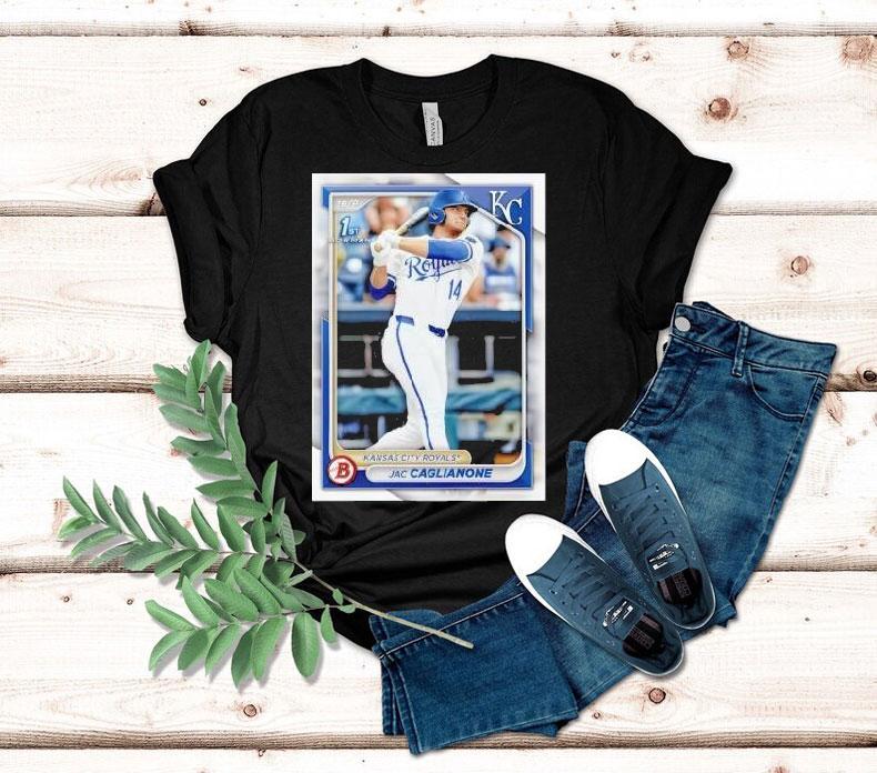 Jac Caglianone 1st Bowman Kansas City Royals Card Shirt 4 Jac Caglianone St Bowman Kansas City Royals Card Tshirt