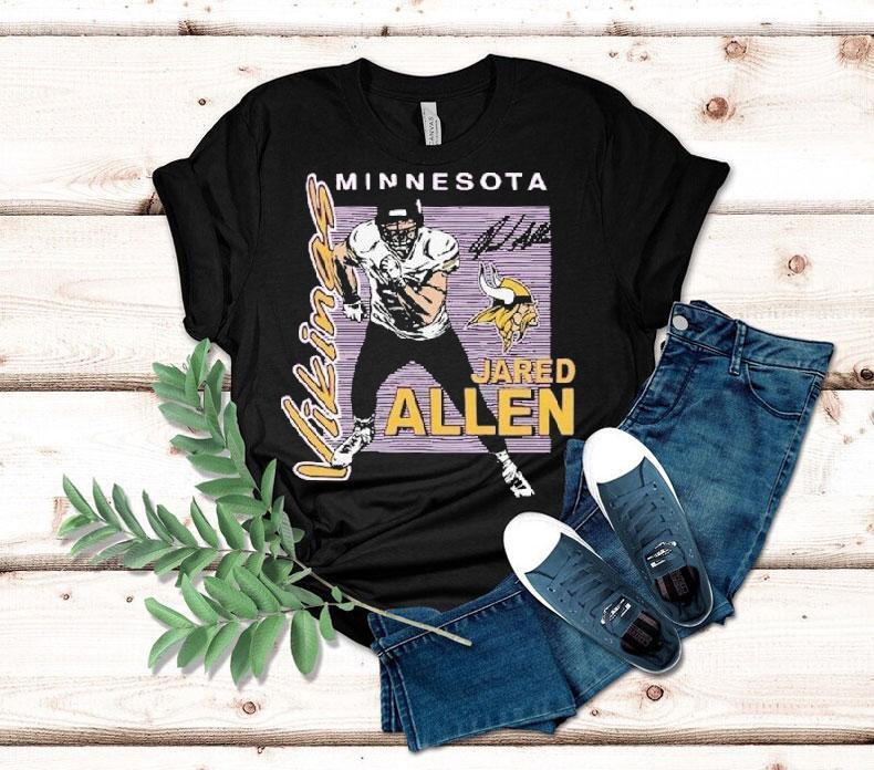  Jared Allen Minnesota Vikings Hof Player Tshirt